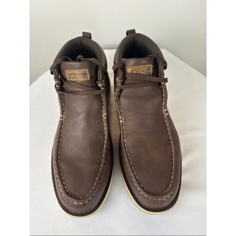 Joe’s Jeans Brown Moc Toe Chukka Boots Men’s Size 10.5 Casual Lace Up Shoes
